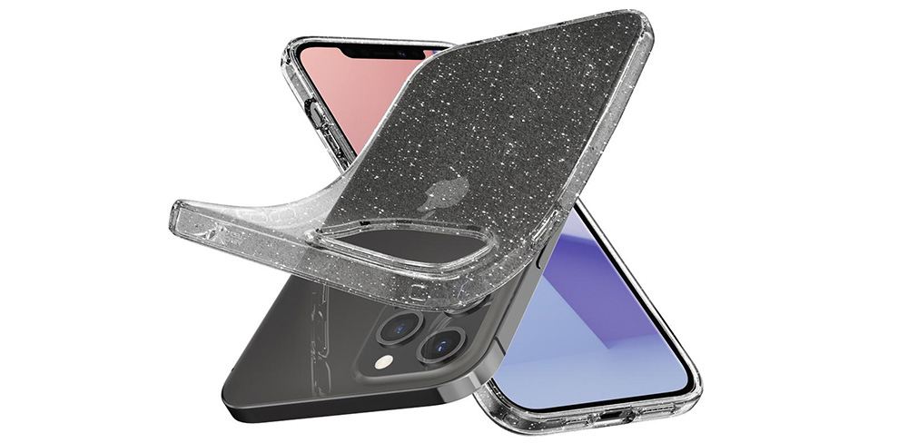 Чехол-накладка-Spigen-Liquid-Crystal-Glitter с блёстками для iPhone 12